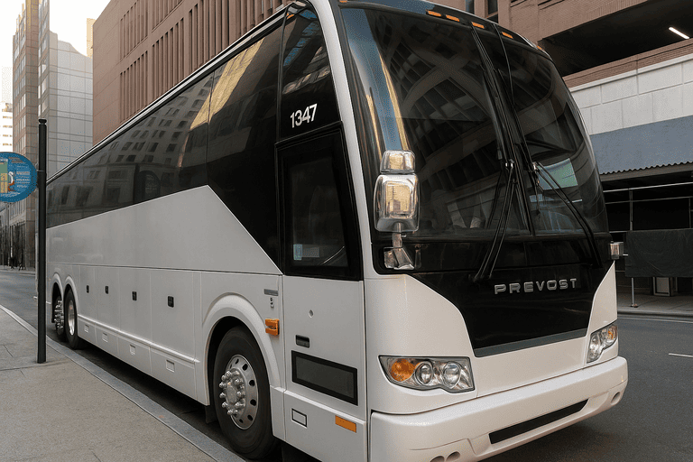 a Brooklyn Park Minibus Company coach bus