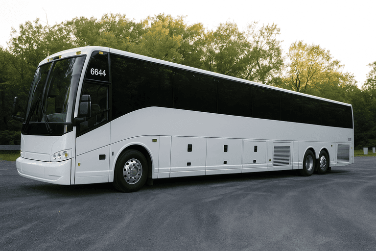 exterior of Brooklyn Park Minibus Company coach bus