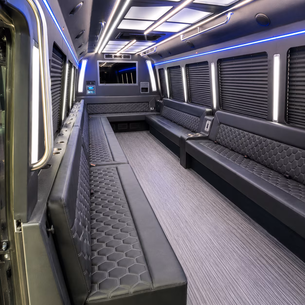 brooklyn park 40 passenger party bus interior