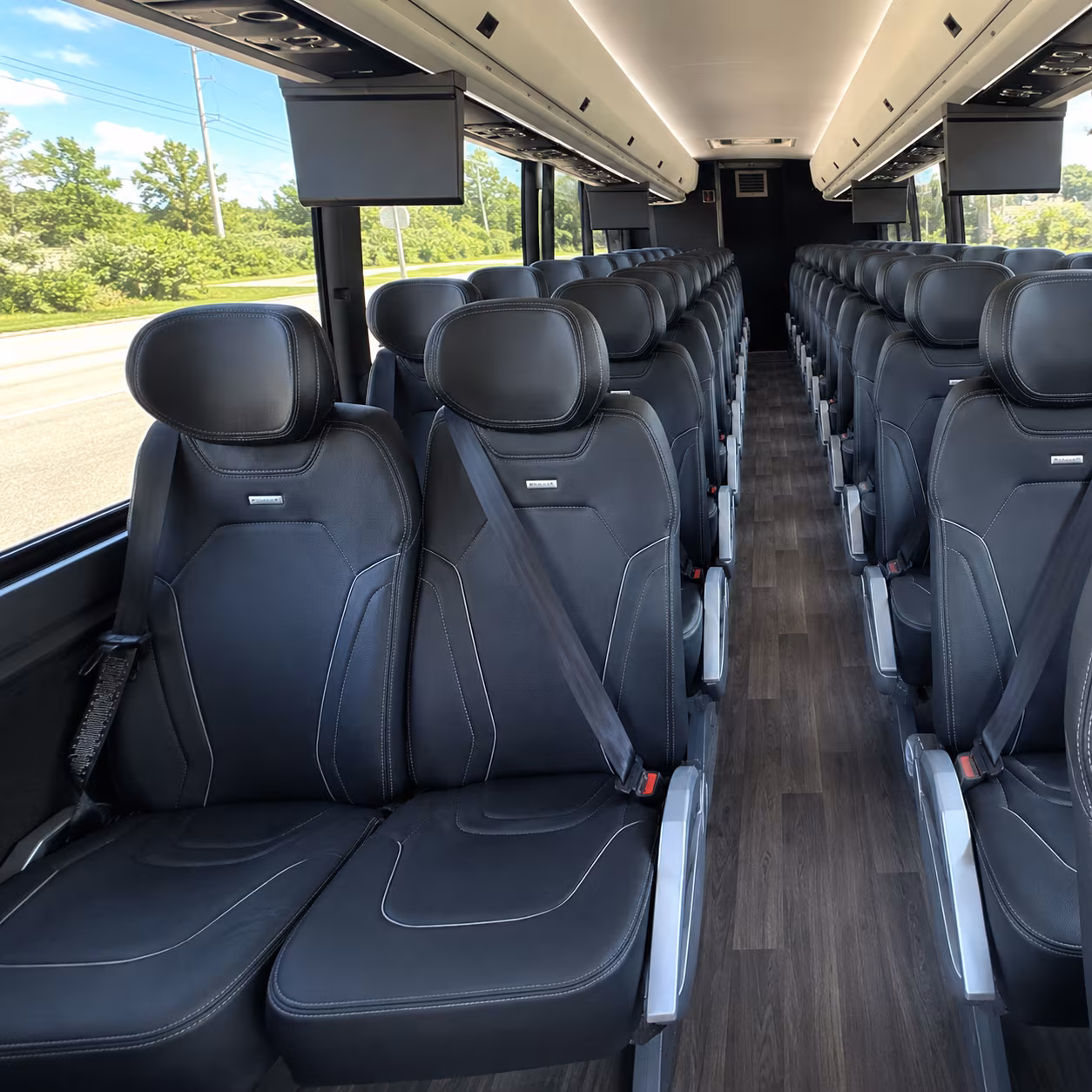 brooklyn park 47 passenger charter bus inside