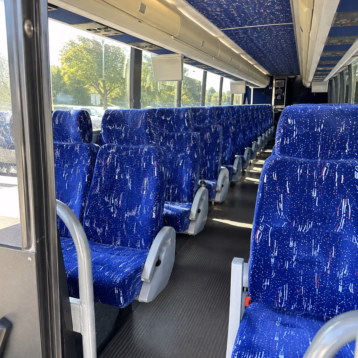 brooklyn park 50 passenger charter bus inside