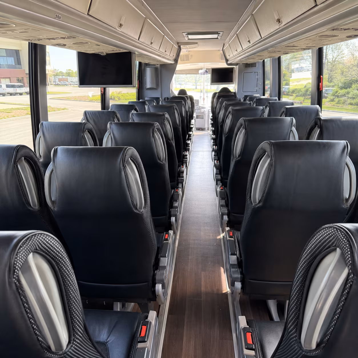 brooklyn park 56 passenger charter bus inside